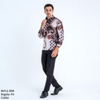 Boss SUPER Kemeja Batik Pria Lengan Panjang Regular Fit