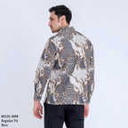 Boss SUPER Kemeja Batik Pria Lengan Panjang Regular Fit