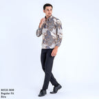 Boss SUPER Kemeja Batik Pria Lengan Panjang Regular Fit