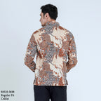 Boss SUPER Kemeja Batik Pria Lengan Panjang Regular Fit