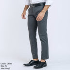 Boss SUPER Celana Panjang Chino Pria Slim Fit Abu