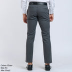 Boss SUPER Celana Panjang Chino Pria Slim Fit Abu