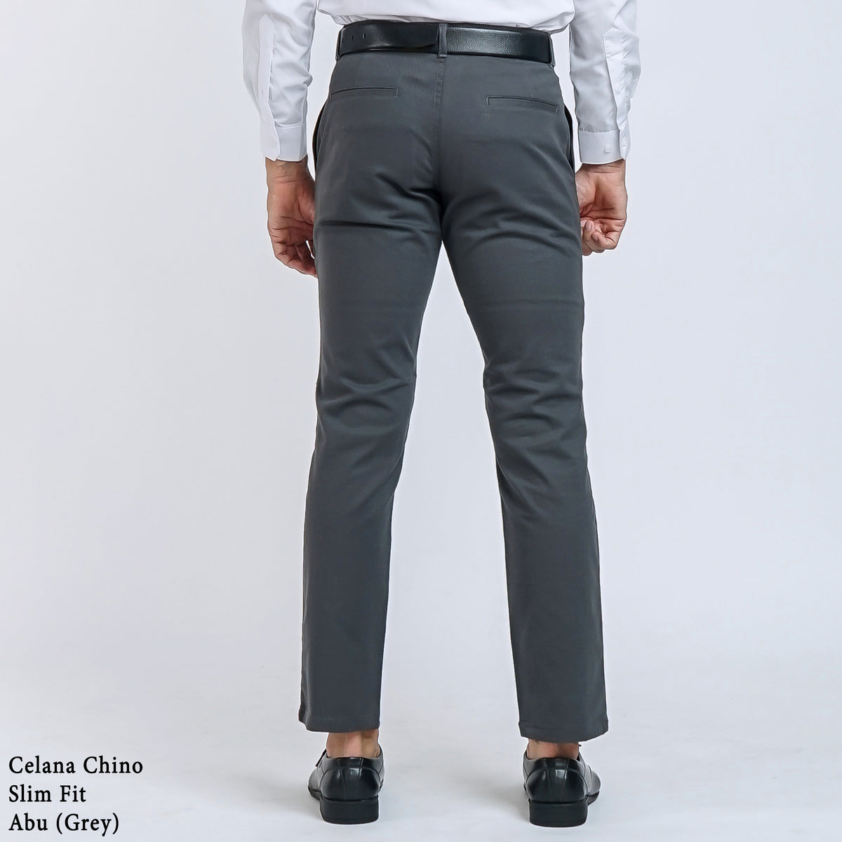 Boss SUPER Celana Panjang Chino Pria Slim Fit Abu