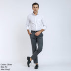 Boss SUPER Celana Panjang Chino Pria Slim Fit Abu