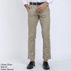 Boss SUPER Celana Panjang Chino Pria Slim Fit Coklat
