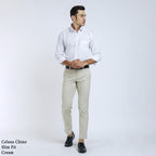 Boss SUPER Celana Panjang Chino Pria Slim Fit Cream