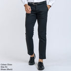 Boss SUPER Celana Panjang Chino Pria Slim Fit Hitam