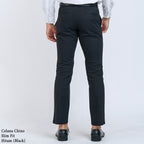 Boss SUPER Celana Panjang Chino Pria Slim Fit Hitam