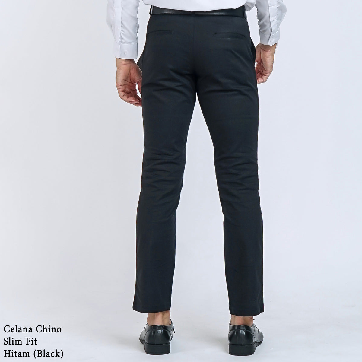 Boss SUPER Celana Panjang Chino Pria Slim Fit Hitam