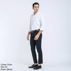 Boss SUPER Celana Panjang Chino Pria Slim Fit Hitam