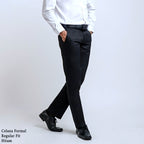 Boss SUPER Celana Panjang Pria Formal Regular Fit HT Hitam