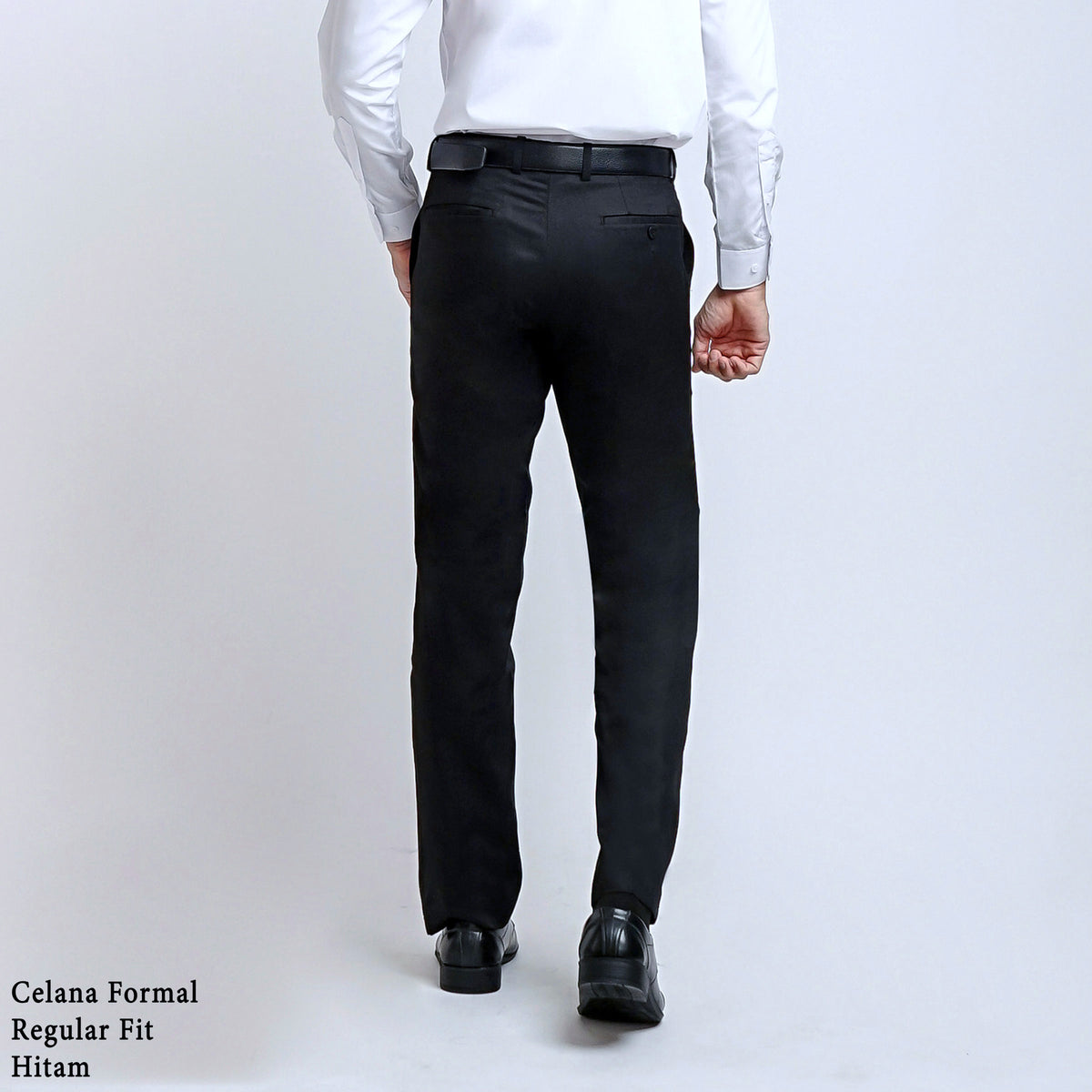 Boss SUPER Celana Panjang Pria Formal Regular Fit HT Hitam