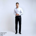 Boss SUPER Celana Panjang Pria Formal Regular Fit HT Hitam