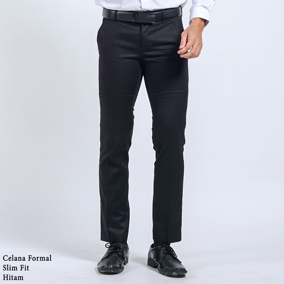 Boss SUPER Celana Panjang Pria Formal Slim Fit HT Hitam