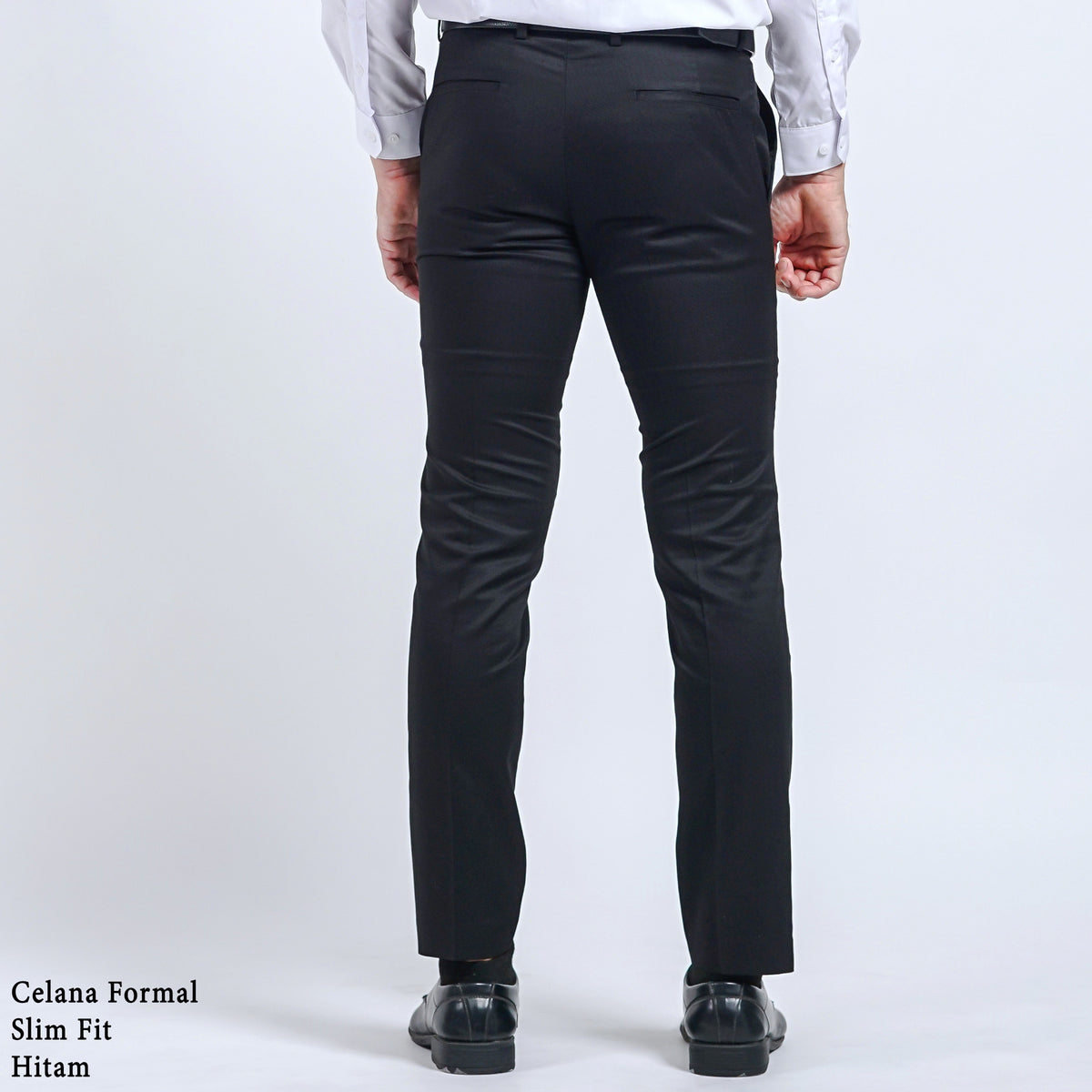 Boss SUPER Celana Panjang Pria Formal Slim Fit HT Hitam