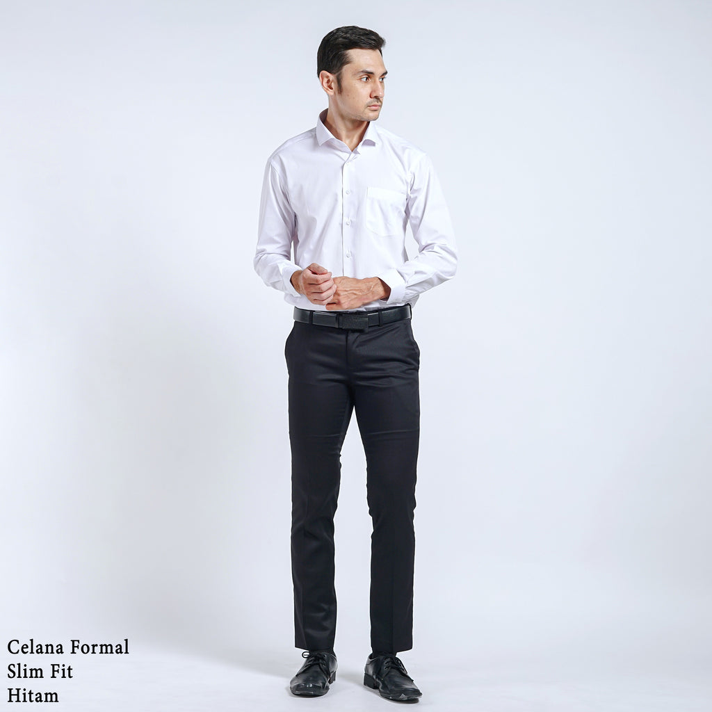 Boss SUPER Men's Formal Slim Fit Trousers - Black (HT)