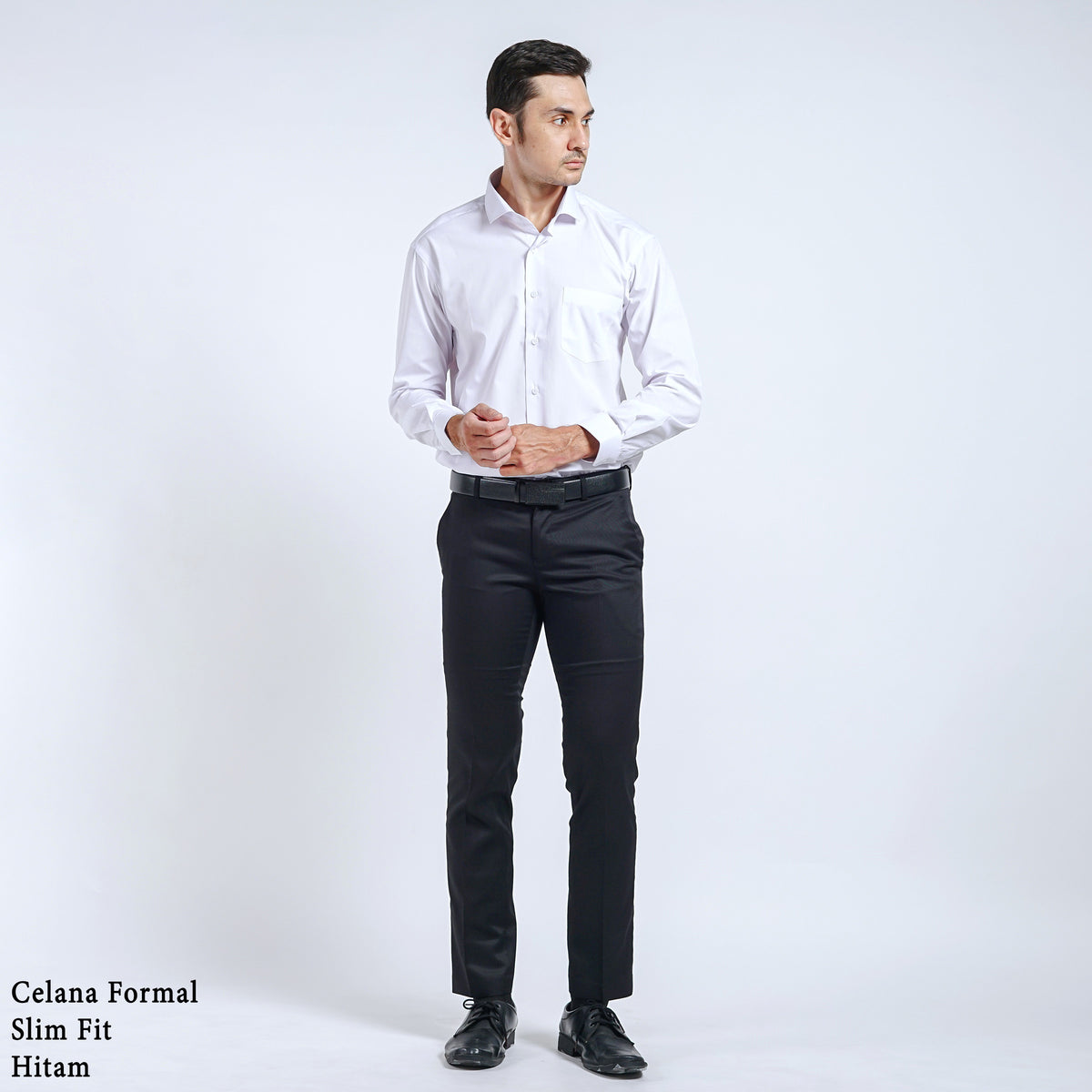 Boss SUPER Celana Panjang Pria Formal Slim Fit HT Hitam