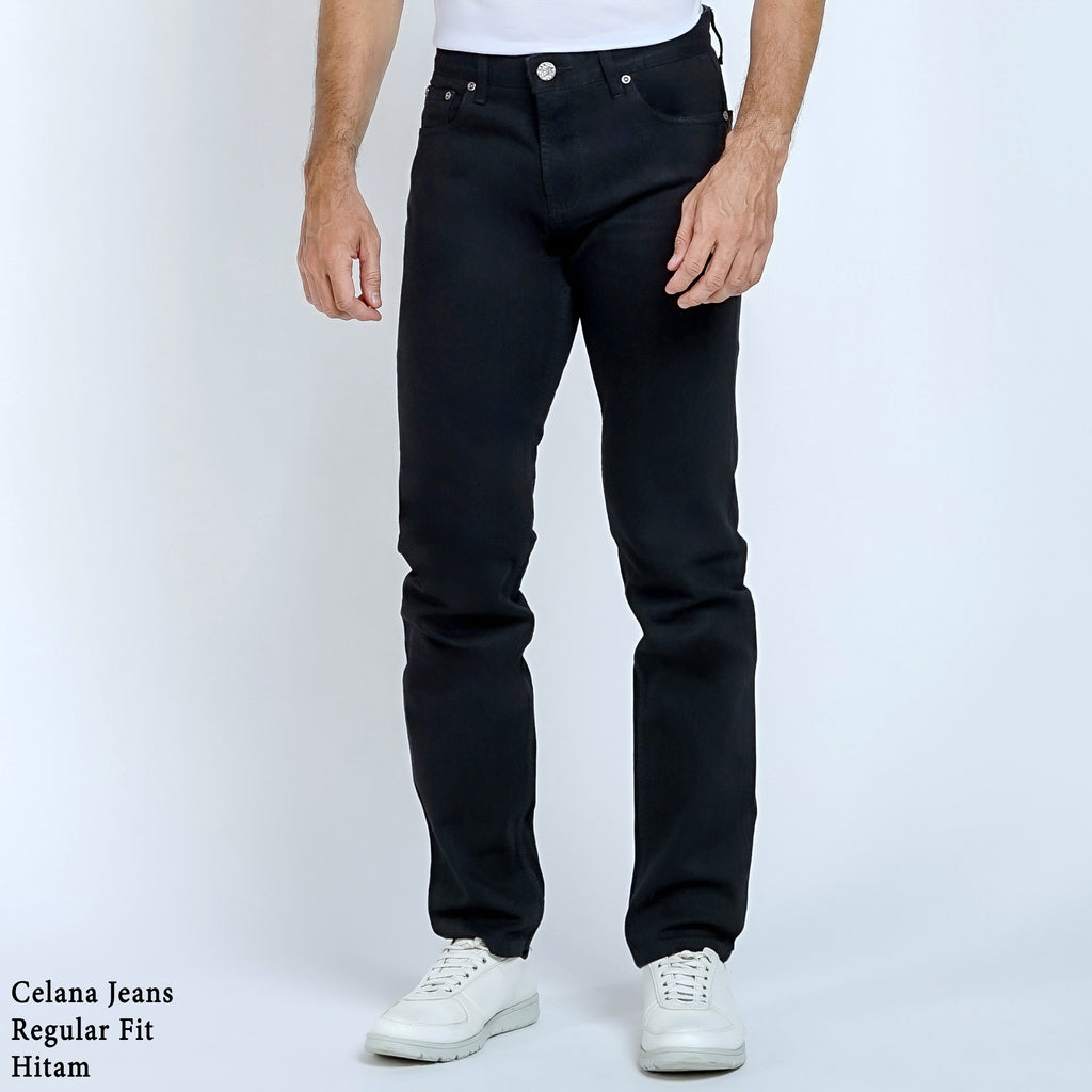 Boss SUPER Men's Basic Regular Fit Denim Jeans - Black