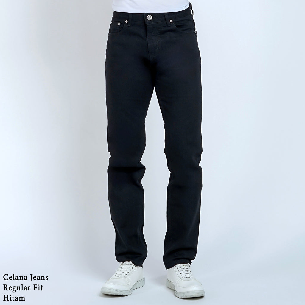 Boss SUPER Men's Basic Regular Fit Denim Jeans - Black