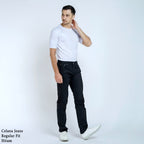 Boss SUPER Men's Basic Regular Fit Denim Jeans - Black