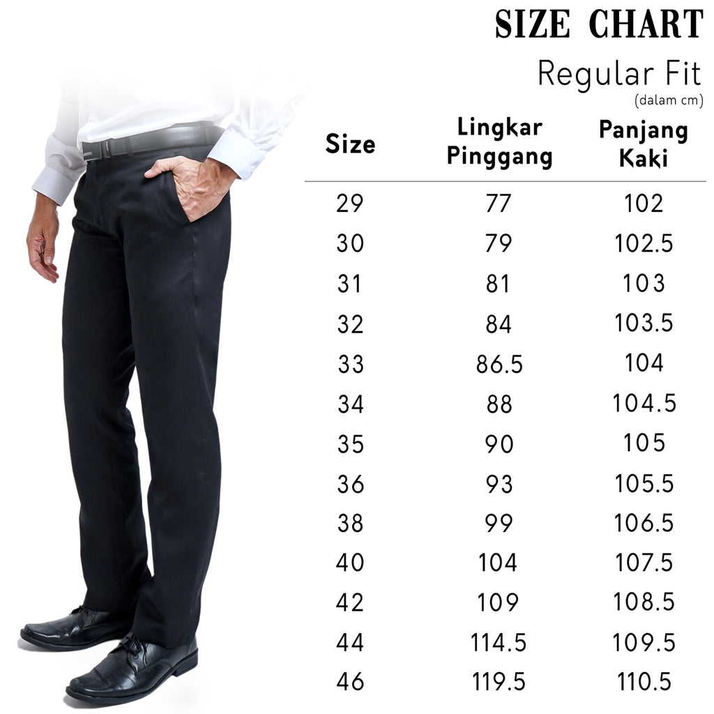 Boss SUPER Celana Panjang Pria Formal Regular Fit HT Hitam