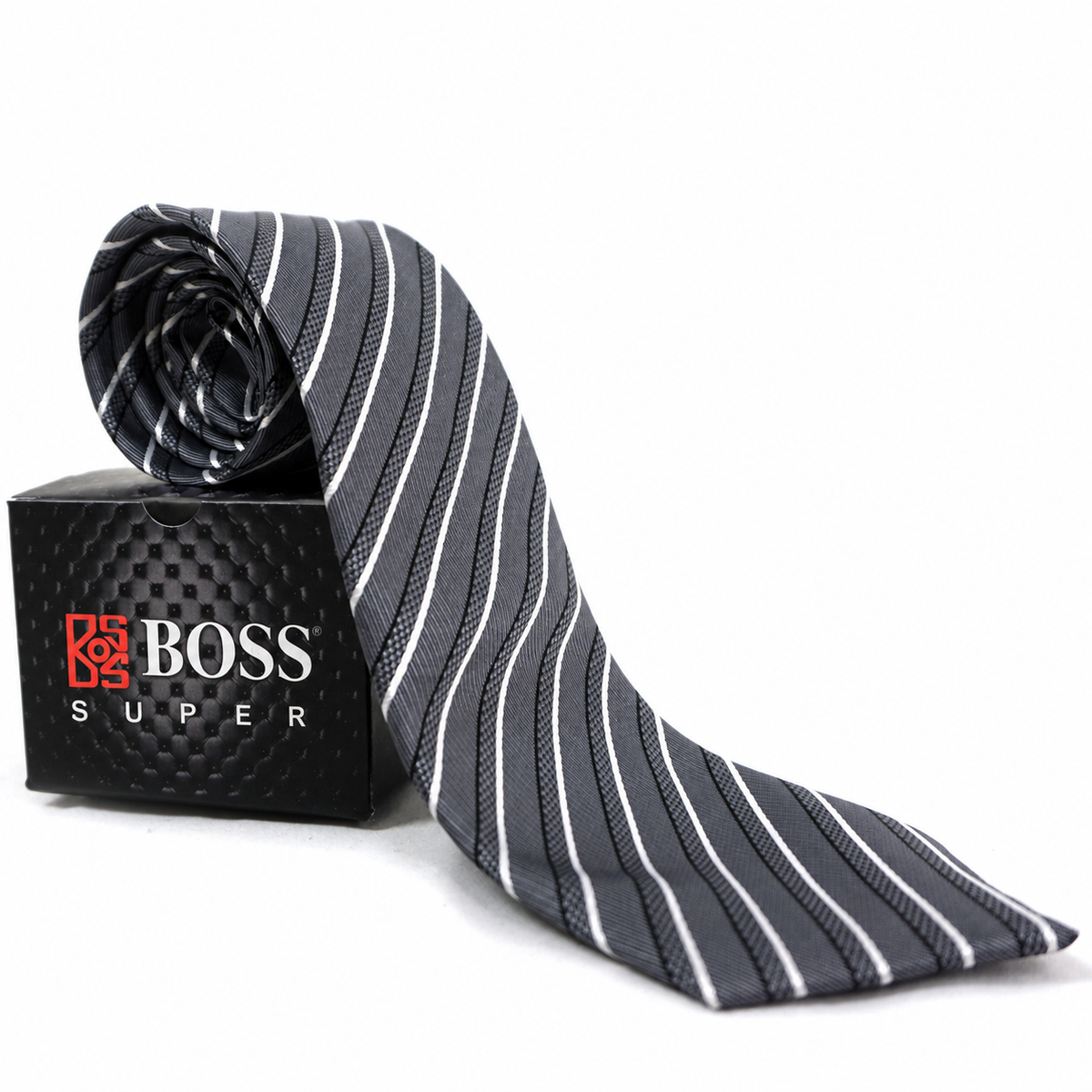 Boss SUPER Dasi Panjang Formal Pria Polos Motif