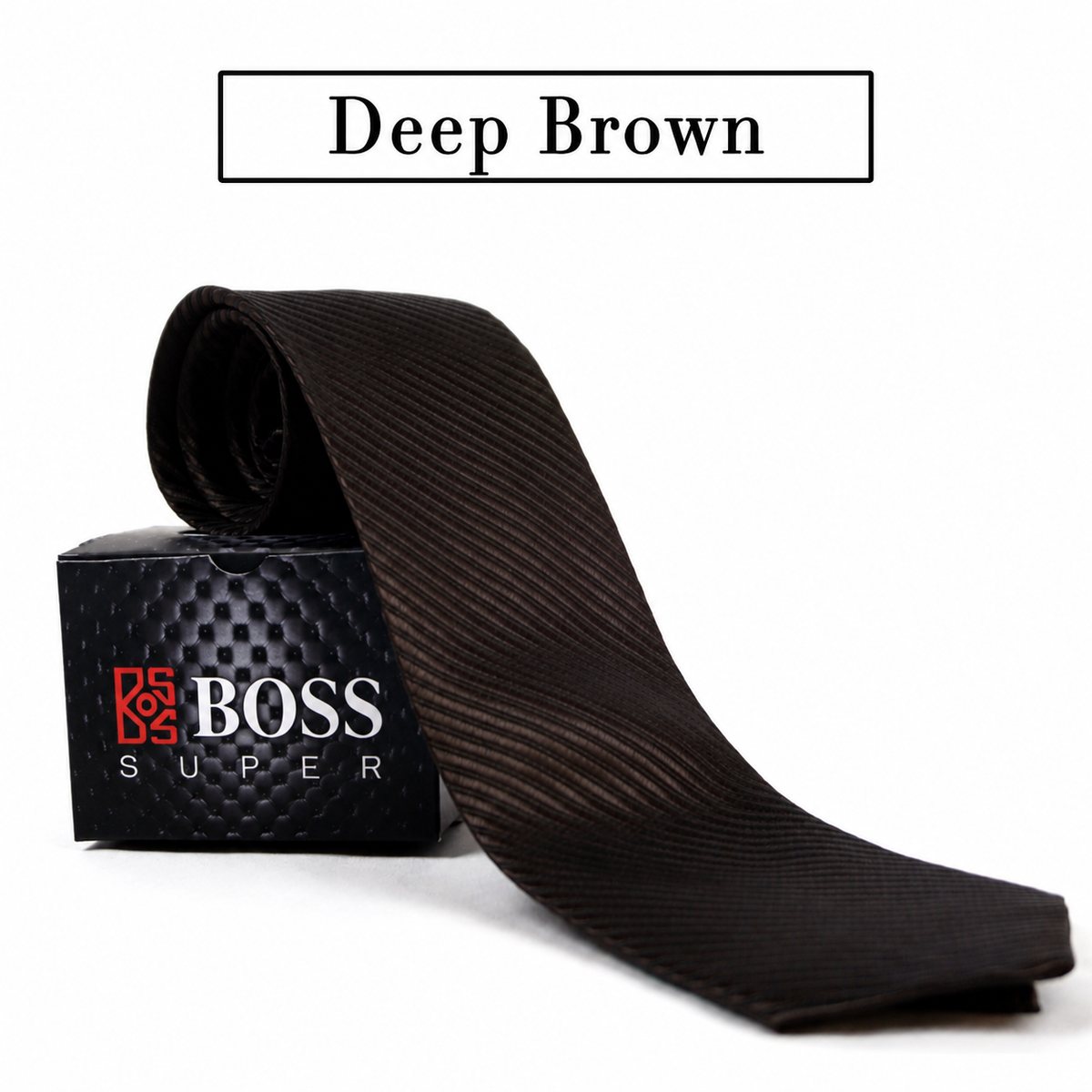 Boss SUPER Dasi Panjang Formal Pria Polos Motif