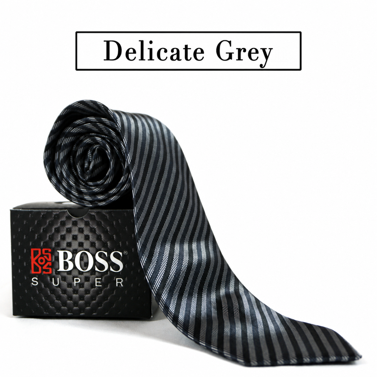 Boss SUPER Dasi Panjang Formal Pria Polos Motif