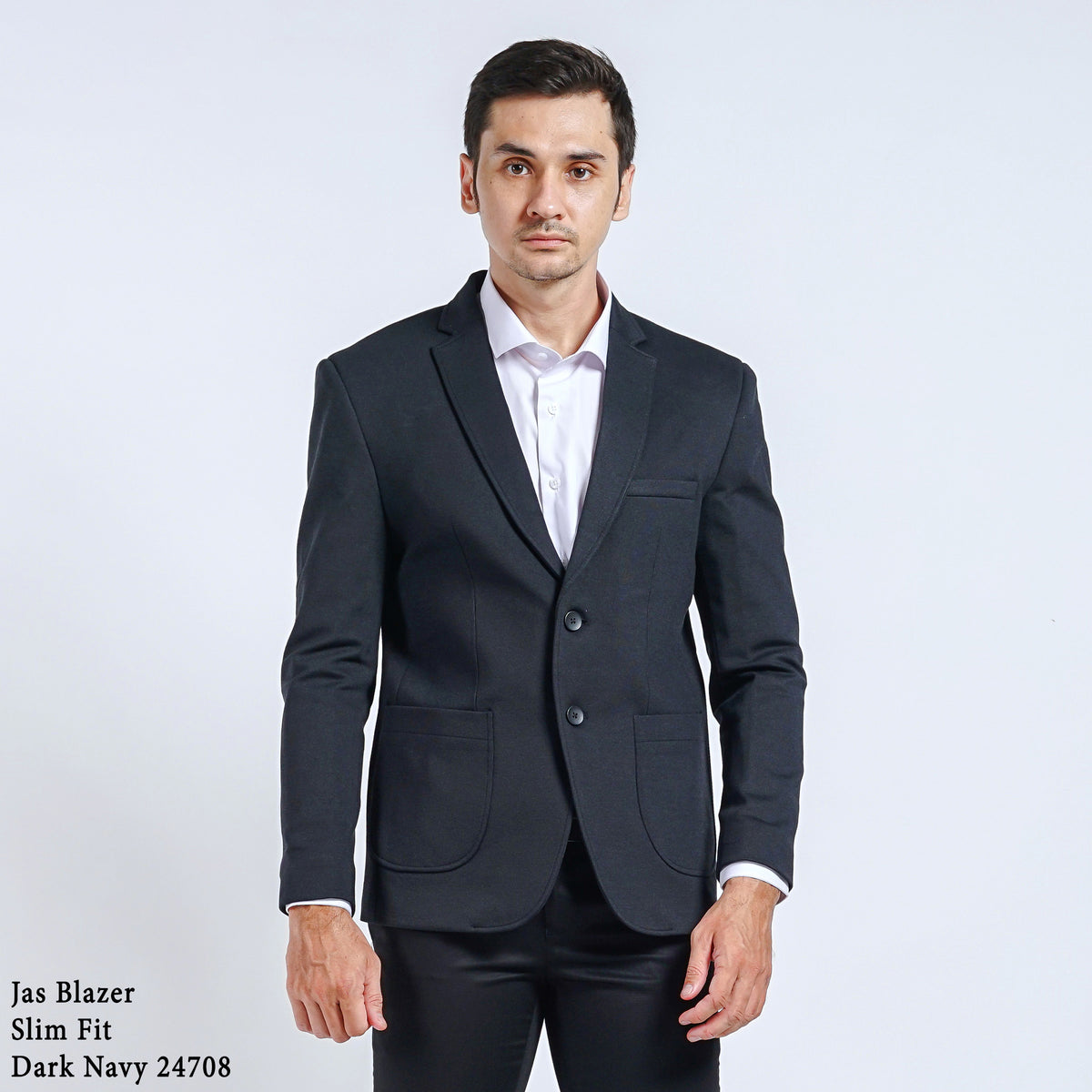Boss SUPER Jas Blazer Casual Slim Fit Biru Tua Dark Navy 24708
