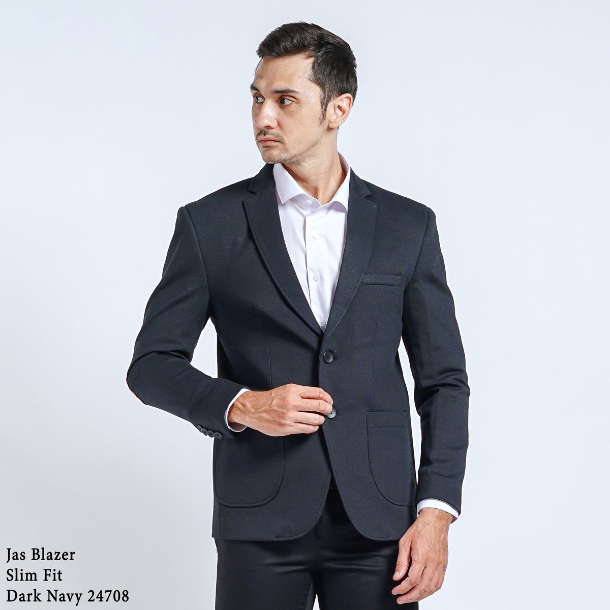 Boss SUPER Jas Blazer Casual Slim Fit Biru Tua Dark Navy 24708