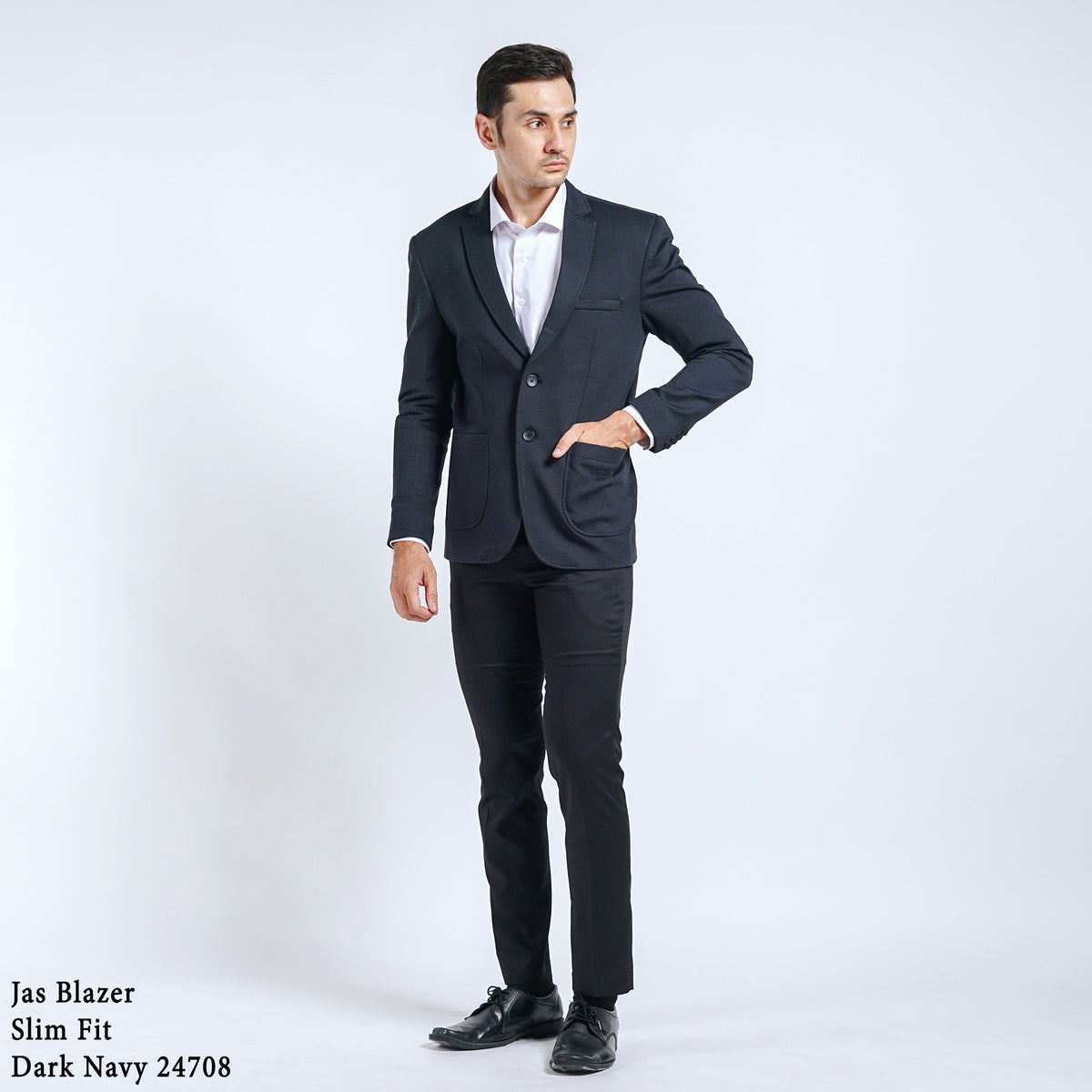 Boss SUPER Jas Blazer Casual Slim Fit Biru Tua Dark Navy 24708