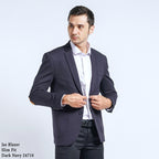 Boss SUPER Jas Blazer Casual Slim Fit Biru Tua Dark Navy 24710