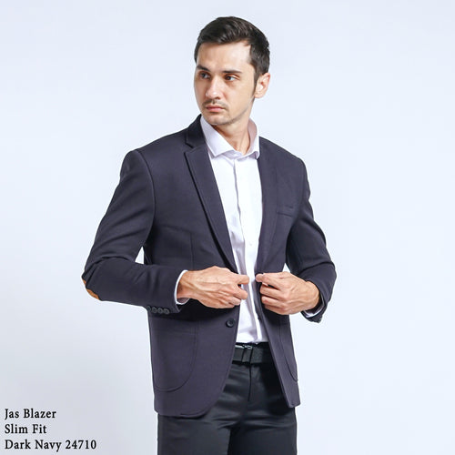 Boss SUPER Jas Blazer Casual Slim Fit Biru Tua Dark Navy 24710