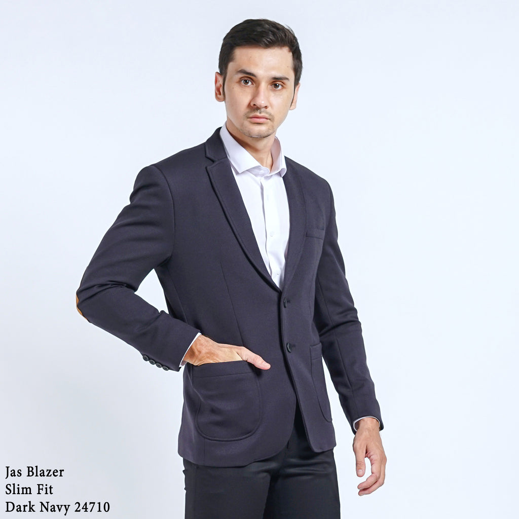 Boss SUPER Jas Blazer Casual Slim Fit Biru Tua Dark Navy 24710