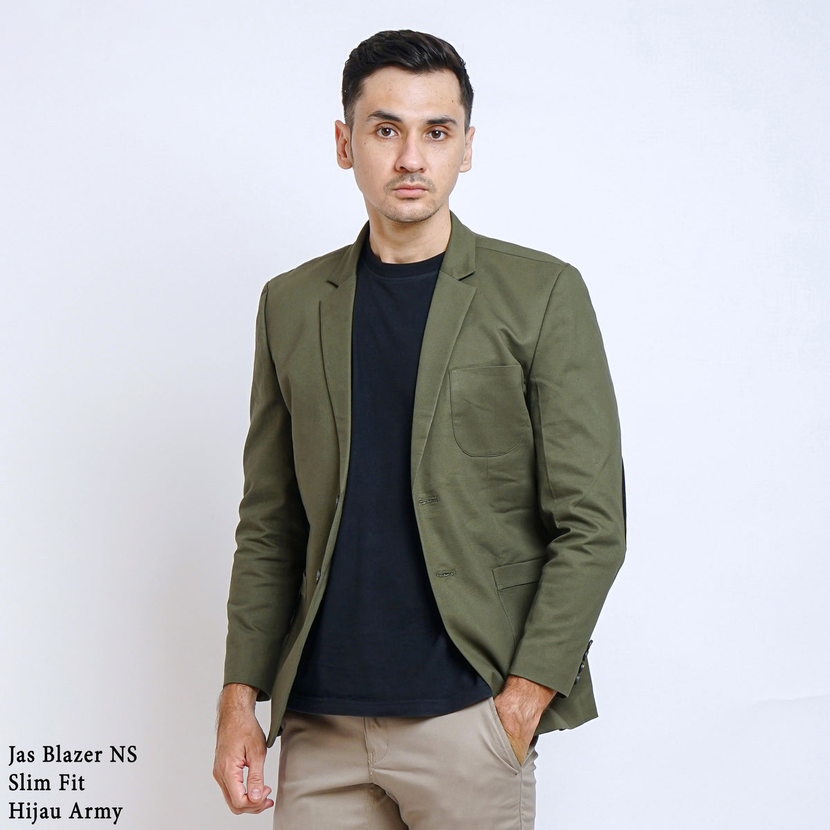 Boss SUPER Jas Blazer Casual NS Slim Fit Hijau Army