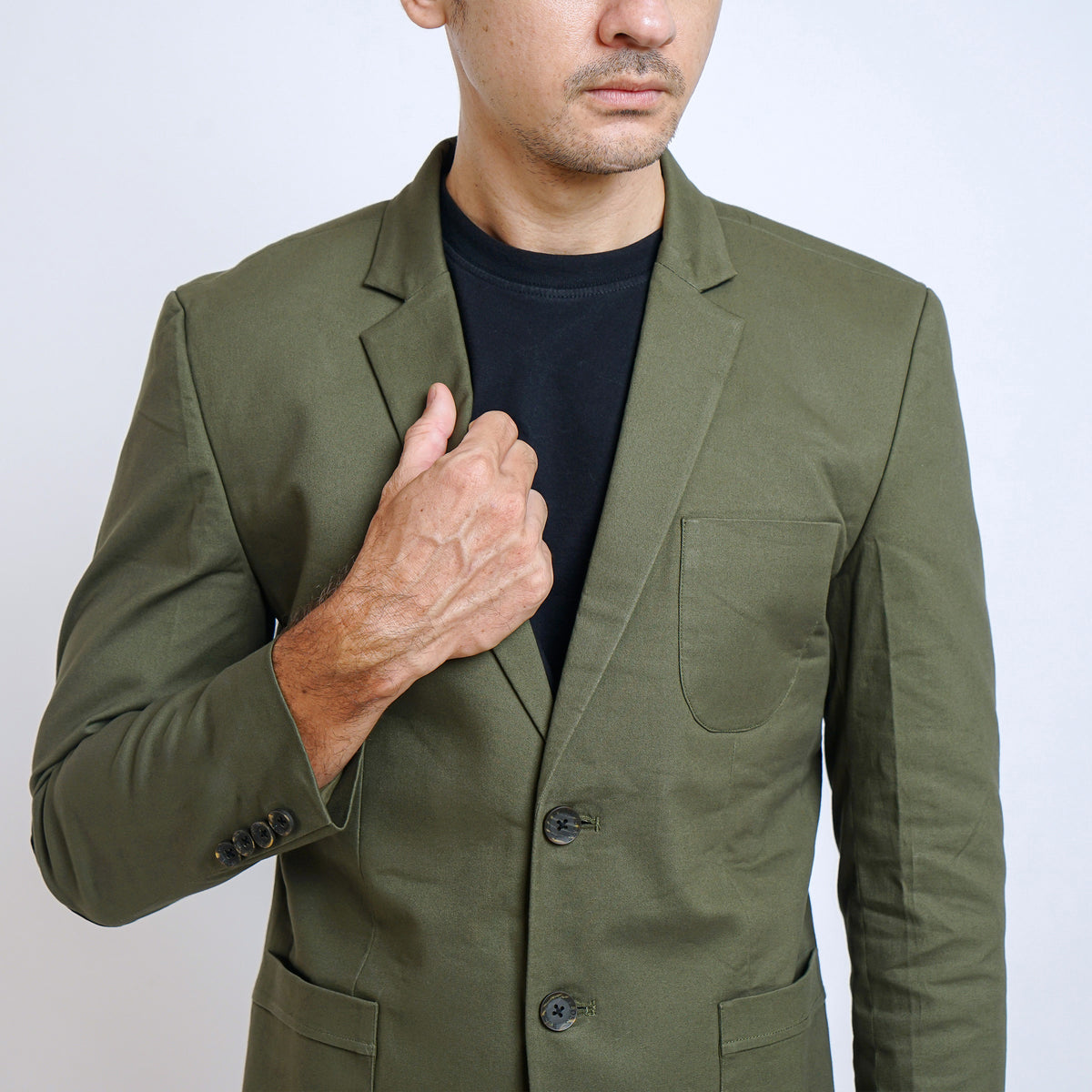 Boss SUPER Men's Casual Slim Fit Blazer - Army Green (NS)