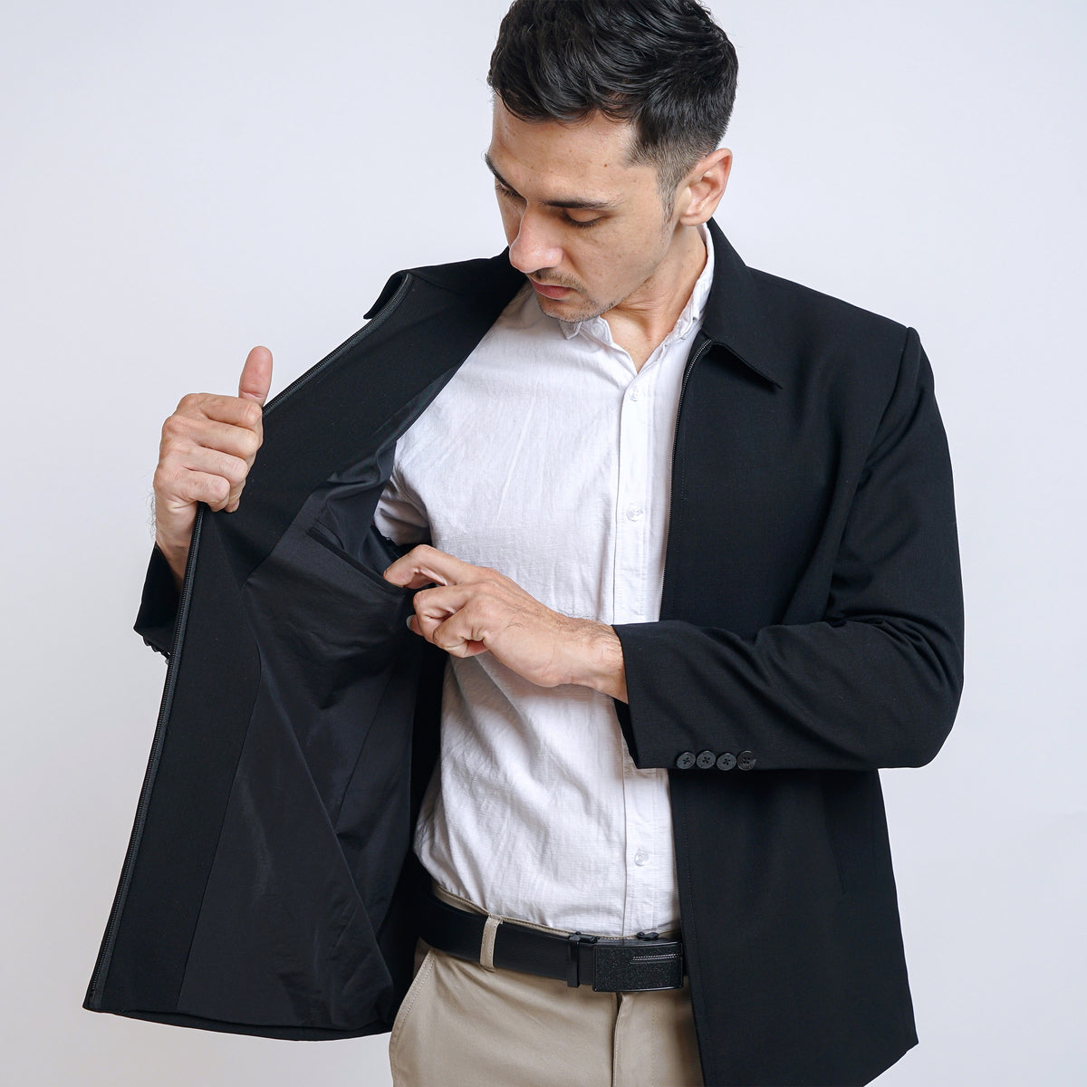 Boss SUPER Men's Formal Semi Blazer Jacket - Black (RJB)