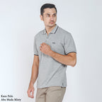 Boss SUPER Kaos Polo / Polo Shirt Pria Regular Fit Abu Muda Misty