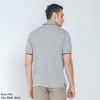 Boss SUPER Kaos Polo / Polo Shirt Pria Regular Fit Abu Muda Misty