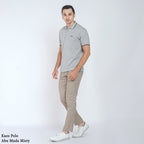 Boss SUPER Kaos Polo / Polo Shirt Pria Regular Fit Abu Muda Misty