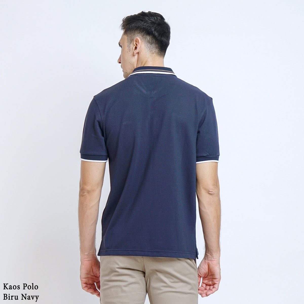 Boss SUPER Kaos Polo / Polo Shirt Pria Regular Fit Biru Navy