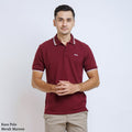 Boss SUPER Kaos Polo / Polo Shirt Pria Regular Fit Merah Maroon