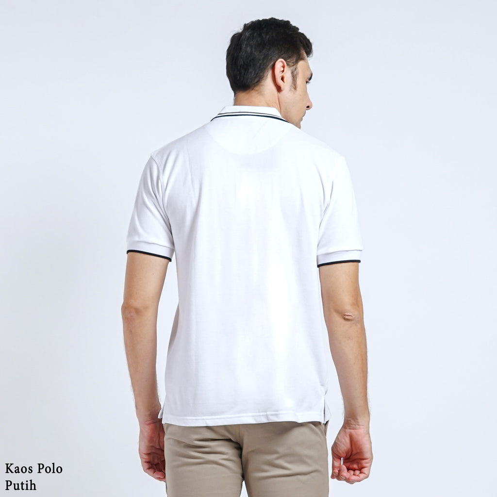 Boss SUPER Kaos Polo / Polo Shirt Pria Regular Fit Putih