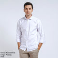 Boss SUPER Kemeja Polos Pria Oxford Lengan Panjang Slim Fit OXK Putih