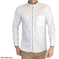 Boss SUPER Men's Pique Cotton Long Sleeve Slim Fit Shirt - White (PQ03)