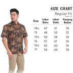 Boss SUPER Kemeja Batik Pria Lengan Panjang Slim Fit