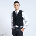 Boss SUPER Jas Rompi (Vest) Formal Pria Slim Fit Hitam