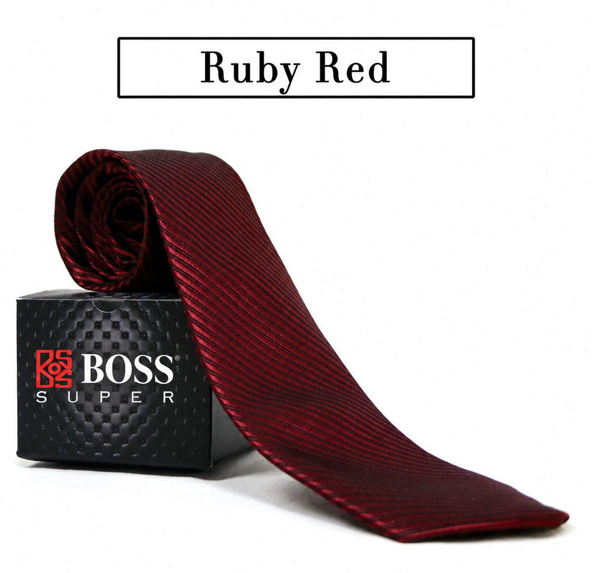 Boss SUPER Dasi Panjang Formal Pria Polos Motif