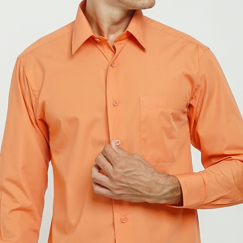 Boss SUPER Men's Long Sleeve Basic Shirt - Orange