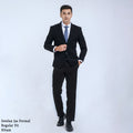 Boss SUPER Setelan Jas Formal Pria Regular Fit RJB Hitam
